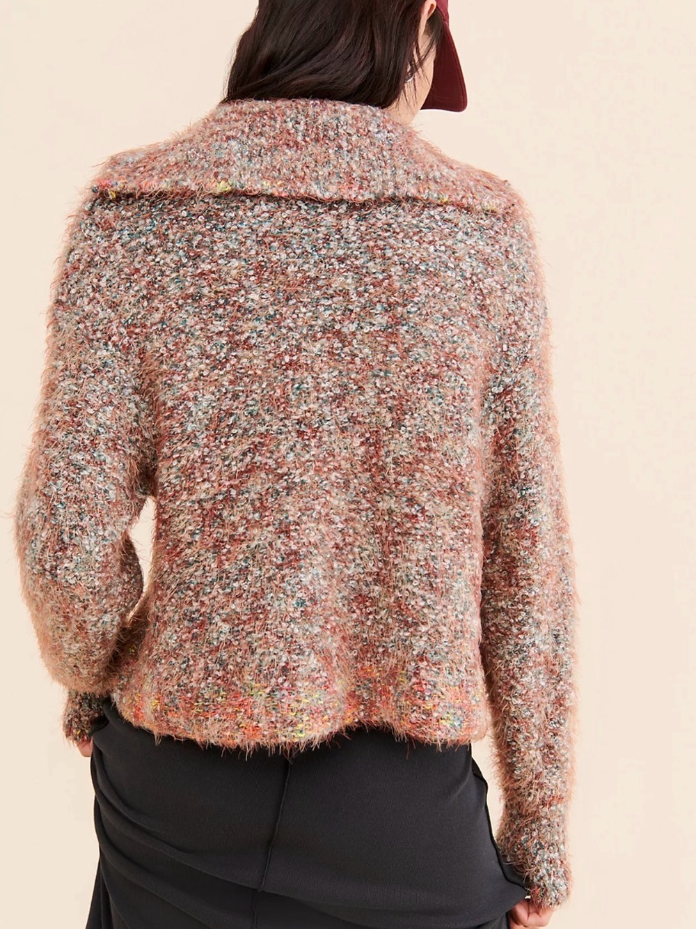 Free People Stellar Knit Pullover Sweater Auburn Bay Eyelash Knit Size M - Picture 2 of 9